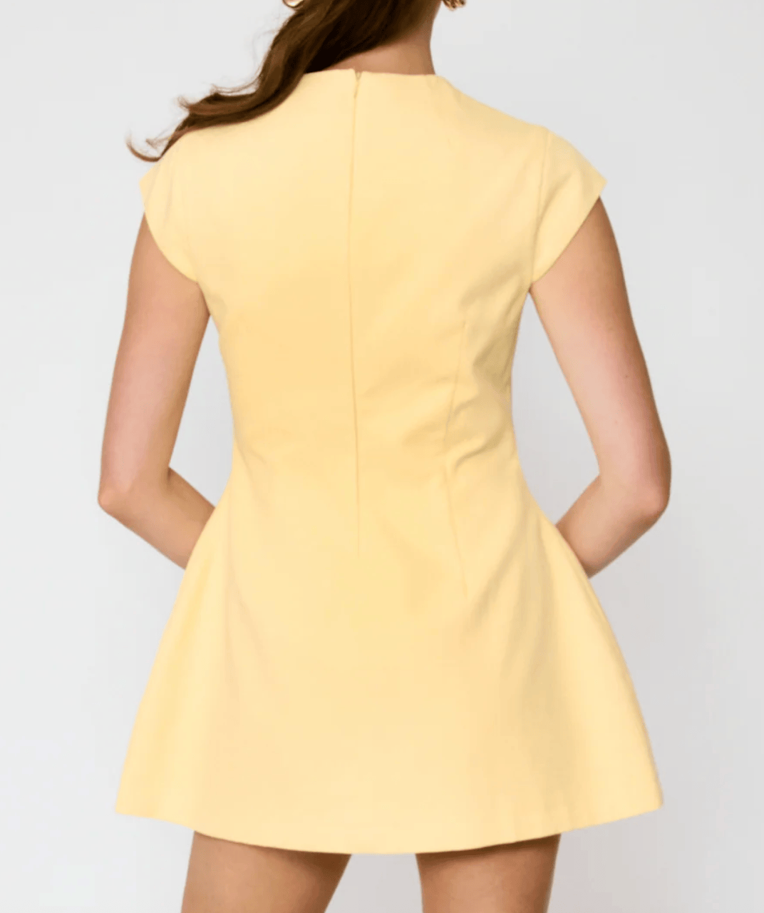 Hazel & Olive LD6033B VIP Sunshine Mini Dress by Line and Dot - Yellow