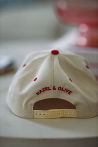 Le Rodeo Snapback Hap - Red and Cream-HAZEL & OLIVE-