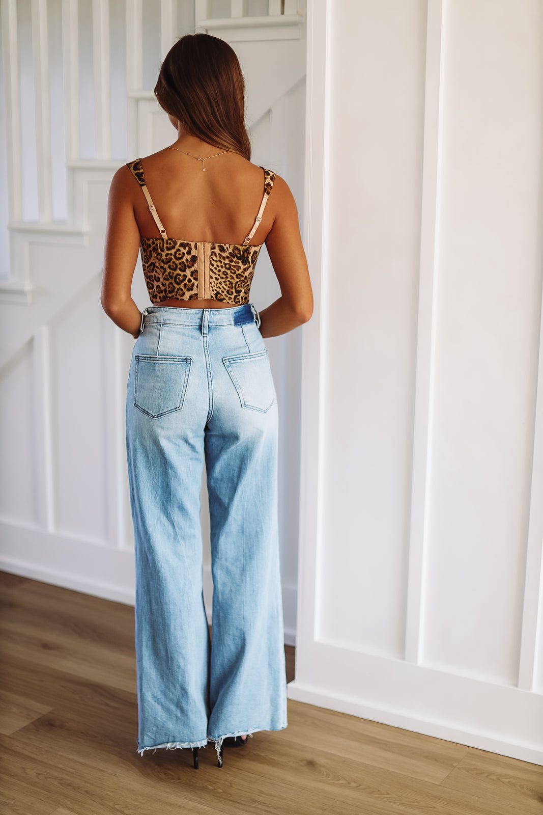 Leopard Corset Top - Black and Brown-HAZEL & OLIVE-Small-