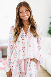 Let's Get Cracking Nutcracker Pajama Top - Pink-HAZEL & OLIVE-Small-
