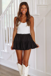 Love Always Mini Skirt - Black-HAZEL & OLIVE-Small-