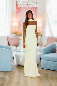 Love Me Maxi Dress - Yellow-HAZEL & OLIVE D8165-Small-
