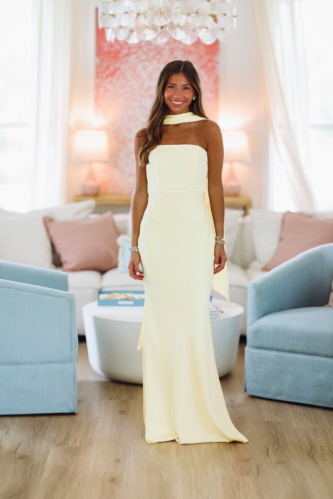 Love Me Maxi Dress - Yellow-HAZEL & OLIVE D8165-Small-