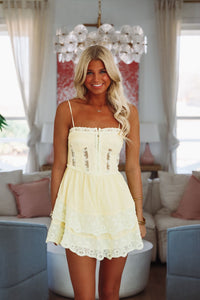 Lovely Impressions Mini Dress - Yellow-HAZEL & OLIVE SM/D20835A-Small-