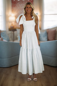 HAZEL & OLIVE MD5530 Divine Diva Midi Dress - Blue