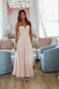 Rosé All Season Maxi Dress - Blush Pink-HAZEL & OLIVE MD5712-Small-