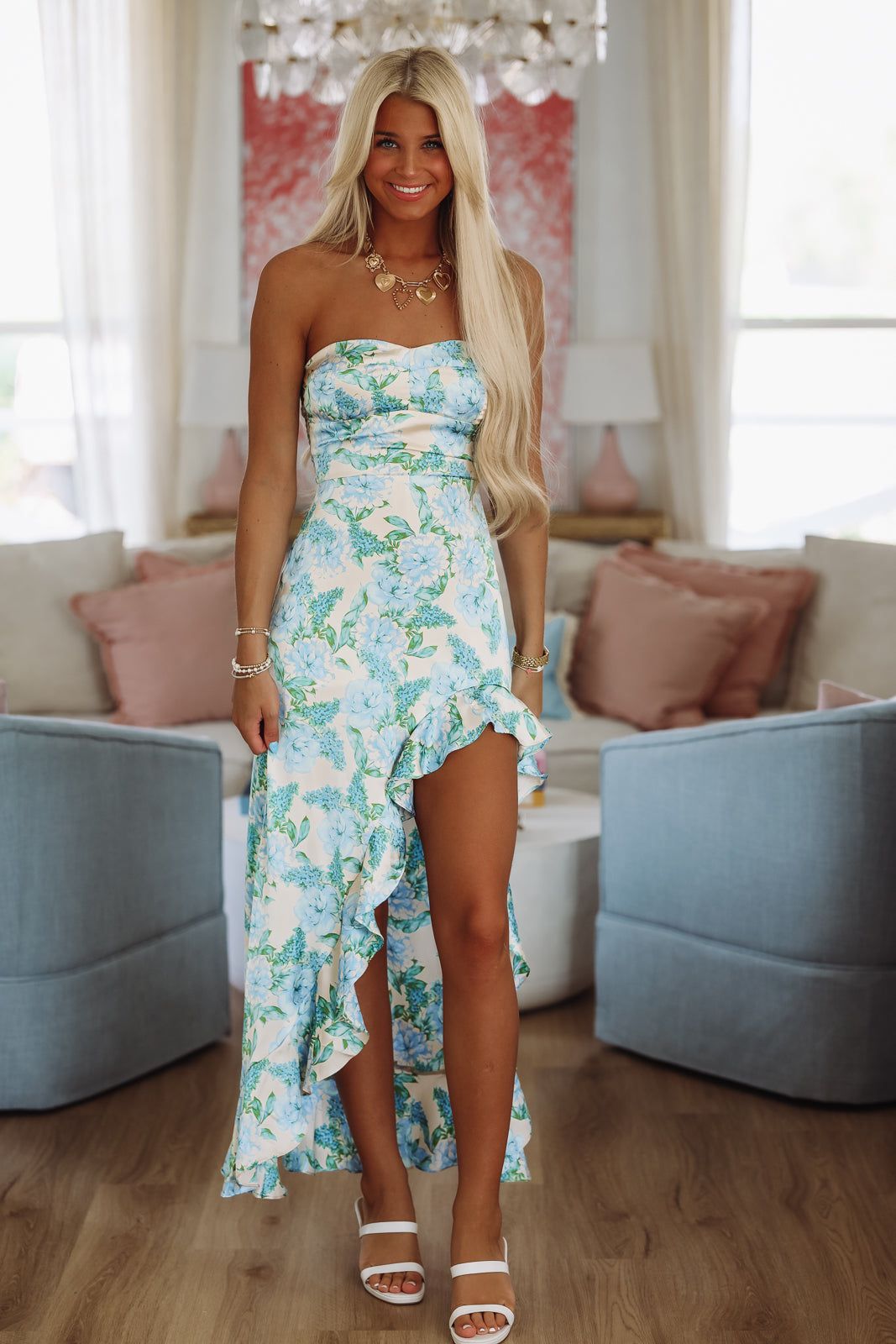 Mesmerized Maxi Dress - Blue-HAZEL & OLIVE FD12588/P1880-Small-