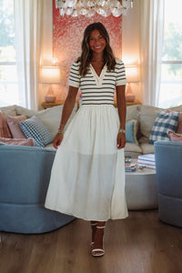 Boardwalk Stroll Midi Dress - Ivory-HAZEL & OLIVE MR9157-XSmall-