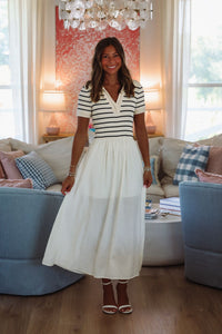 Boardwalk Stroll Midi Dress - Ivory-HAZEL & OLIVE MR9157-XSmall-