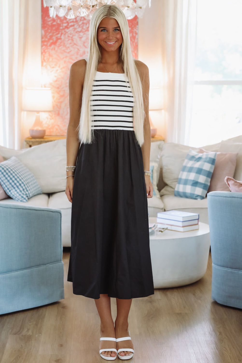 French Beret Maxi Dress - Black-HAZEL & OLIVE MR9220-XSmall-