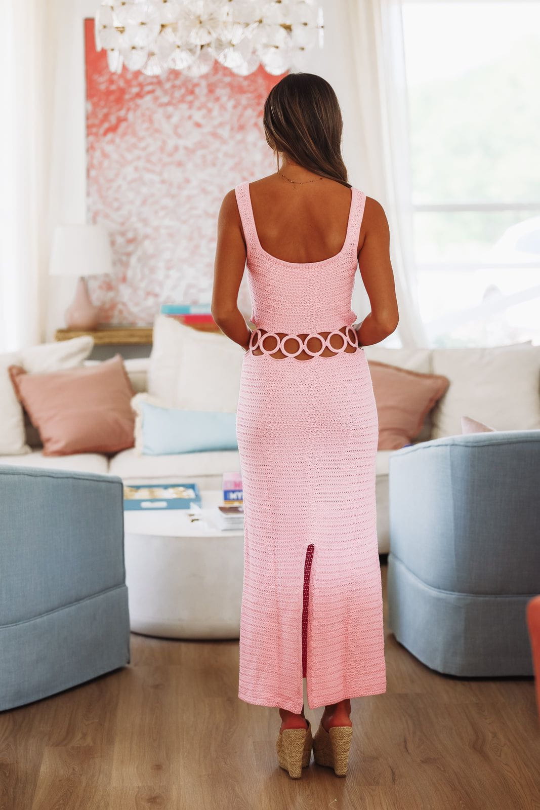 Just For You Midi Dress - Pink-HAZEL & OLIVE MWD6871-XSmall-