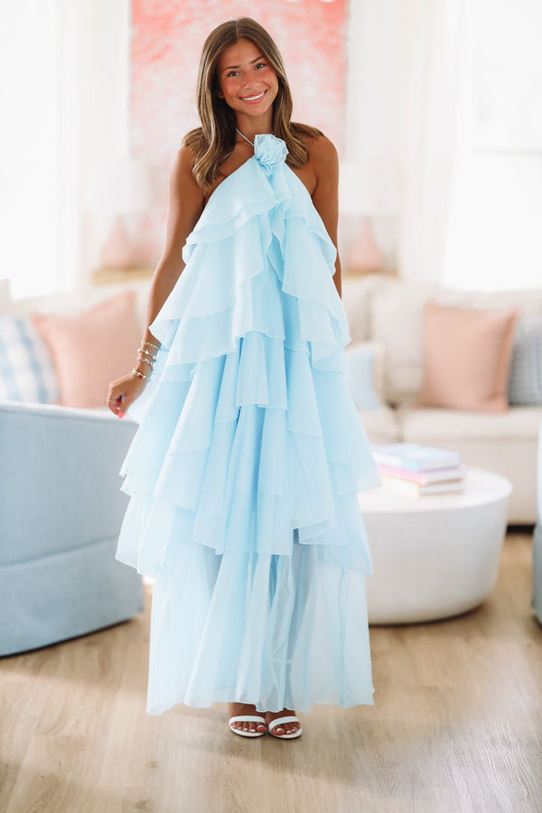 Mystic Blue Maxi Dress - Blue-Hazel & Olive-Small-