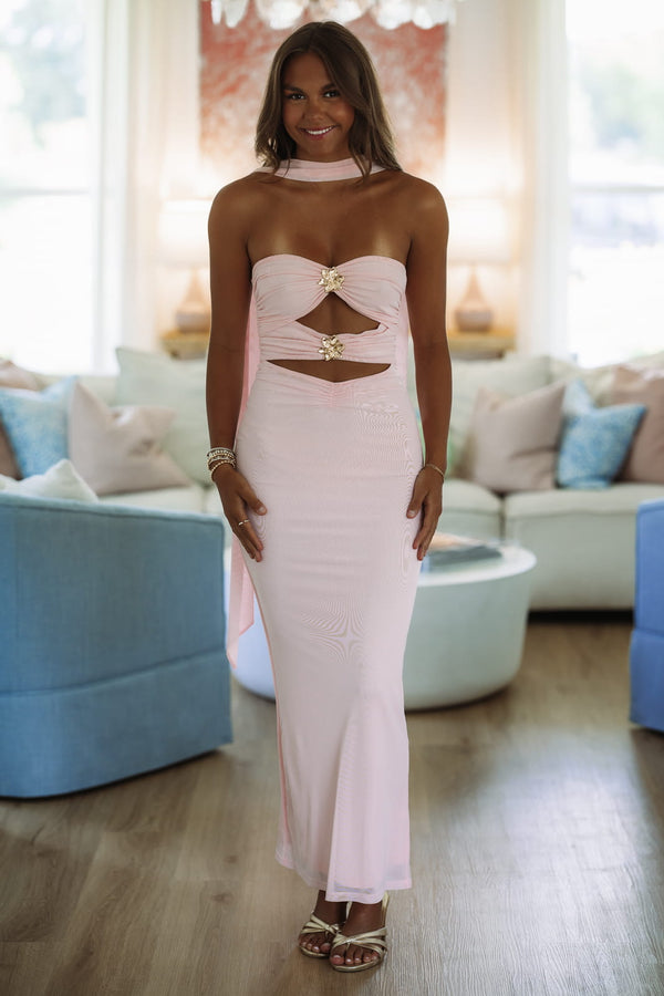 Hazel & Olive ND1023 J'adore Maxi Dress - Pink