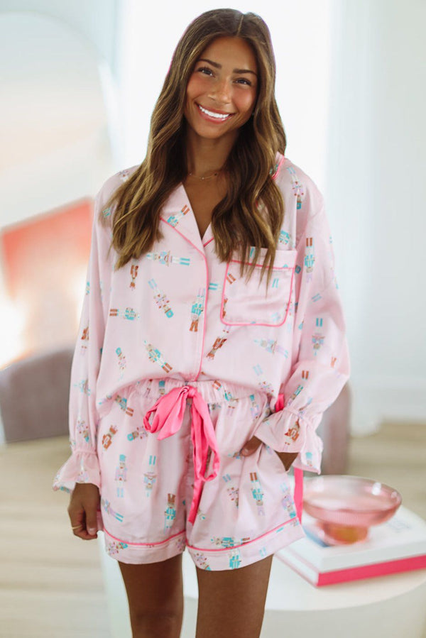 Nutcracker Pajama Set - Pink-HAZEL & OLIVE-Small-