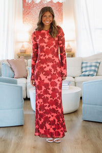 Hazel & Olive PCD310 Blooming Belle Maxi Dress - Red