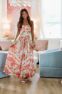 Peach Perfection Maxi Dress - Peach, Pink and Orange-HAZEL & OLIVE 2500/823LDH-Small-