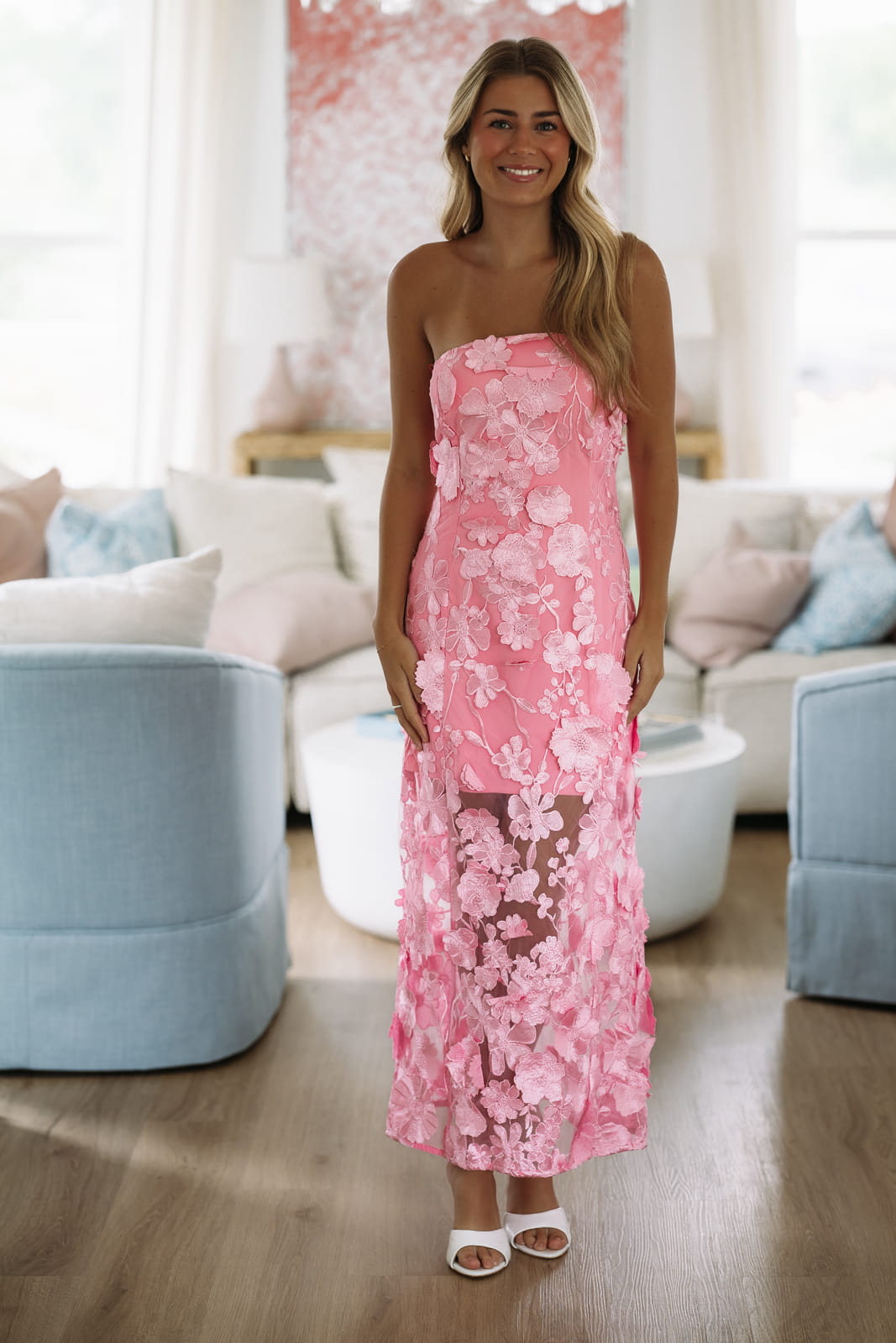 Hazel & Olive Peonies Floral Maxi Dress
