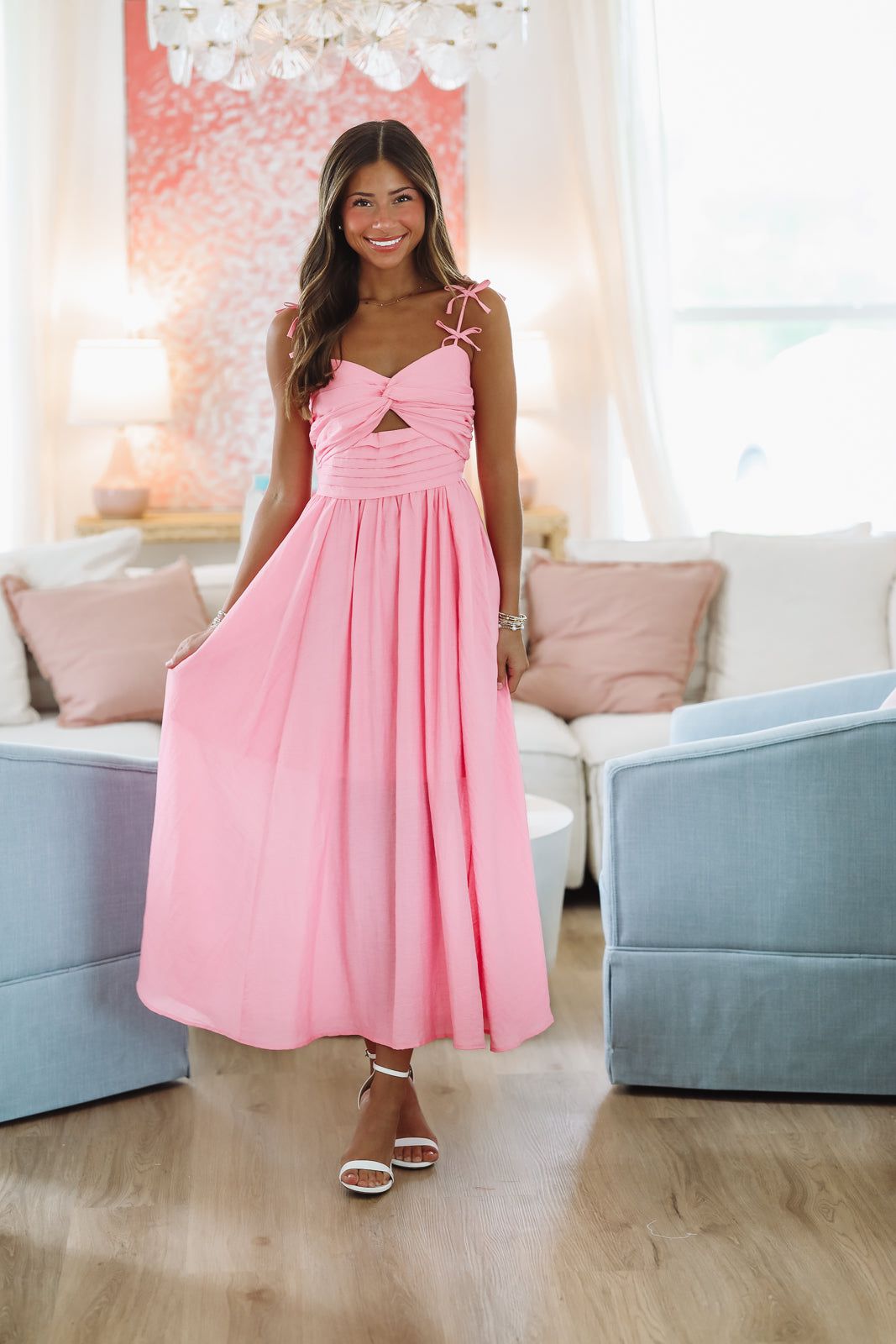 Pink Paradise Maxi Dress - Pink-HAZEL & OLIVE MR9200-XSmall-