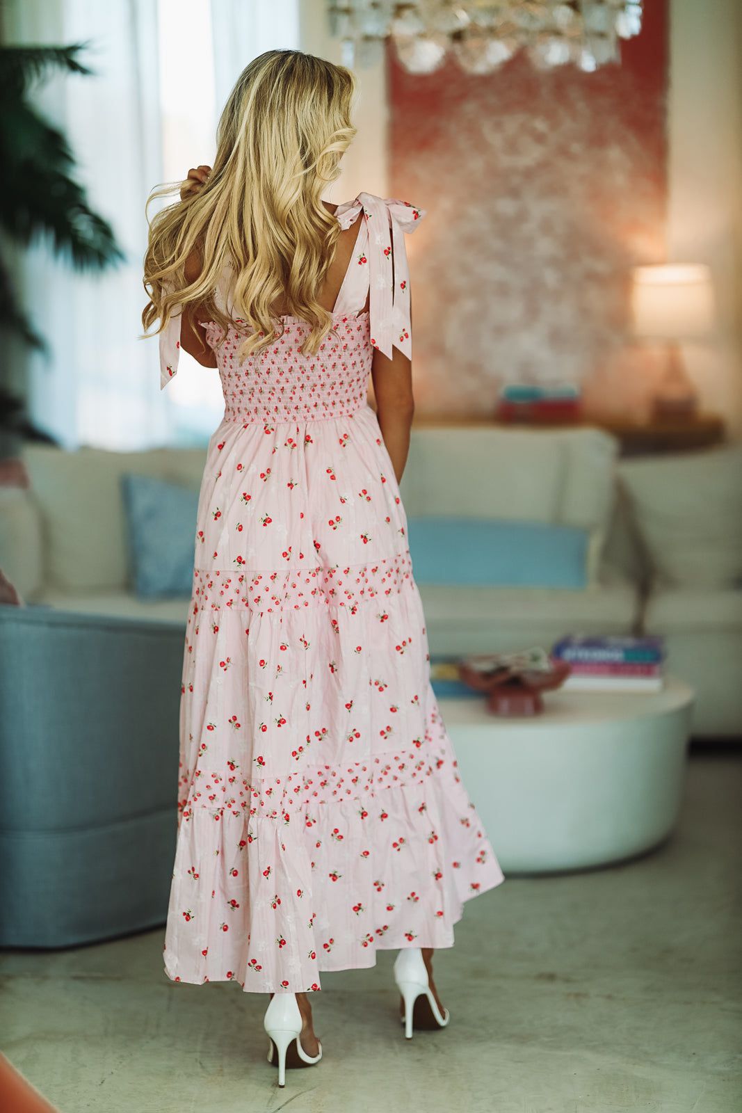 Popularity Piece Floral Maxi Dress - Pink-HAZEL & OLIVE ID39087/02-Small-