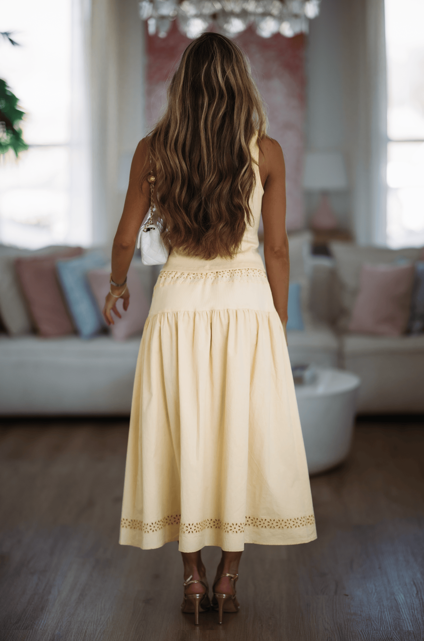 Hazel & Olive PT7006 Waverly Vest Top - Light Yellow