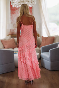 Chantilly Lace Maxi Dress - Pink-HAZEL & OLIVE R30030D/05-Small-