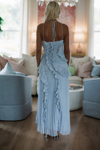 Hazel & Olive S2678D The Way You Move Midi Dress - Blue