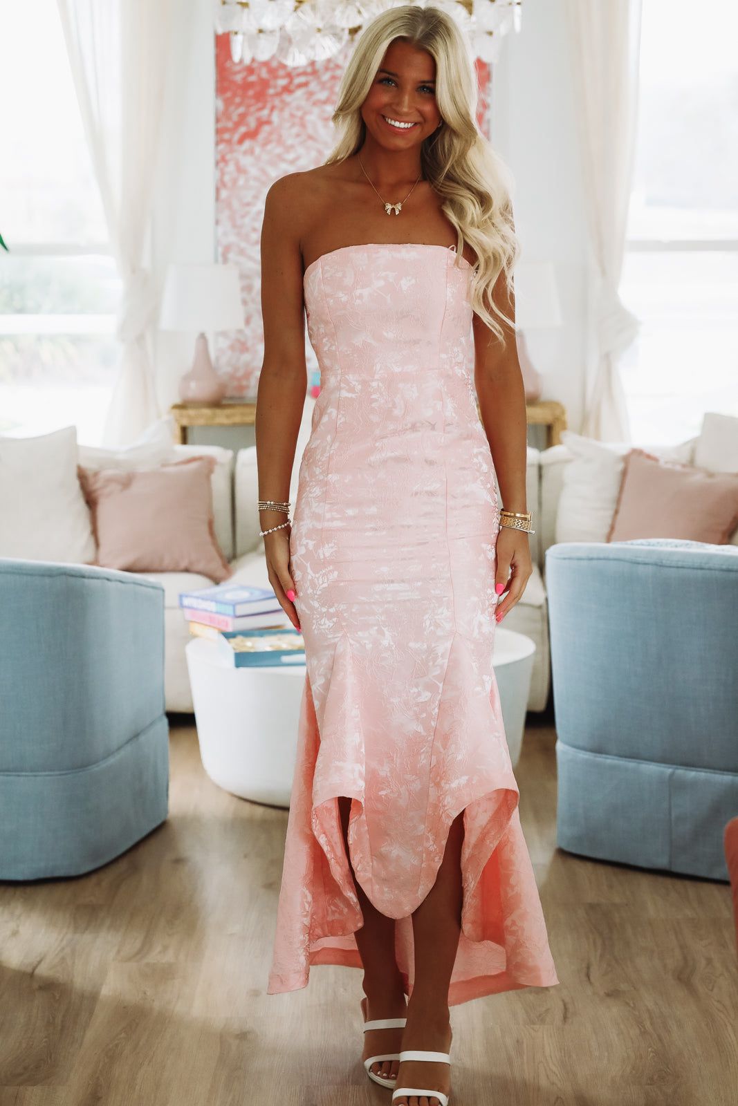 Sashay and Shine Maxi Dress - Pink-HAZEL & OLIVE VID51695-Small-