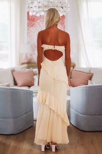 Kiss You Back Maxi Dress - Yellow-HAZEL & OLIVE SD/314-XSmall-