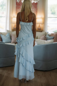Hazel & Olive SD/403 Floating Through Forever Maxi Dress - Light Blue