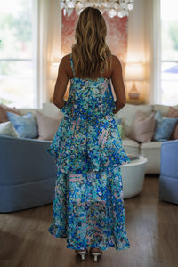 Hazel & Olive SDUH/D2521 Delicate Blooms Maxi Dress - Green