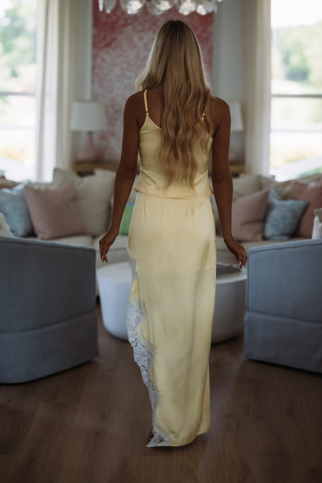 Hazel & Olive SI4823FO Caught Up To You Maxi Skirt - Yellow