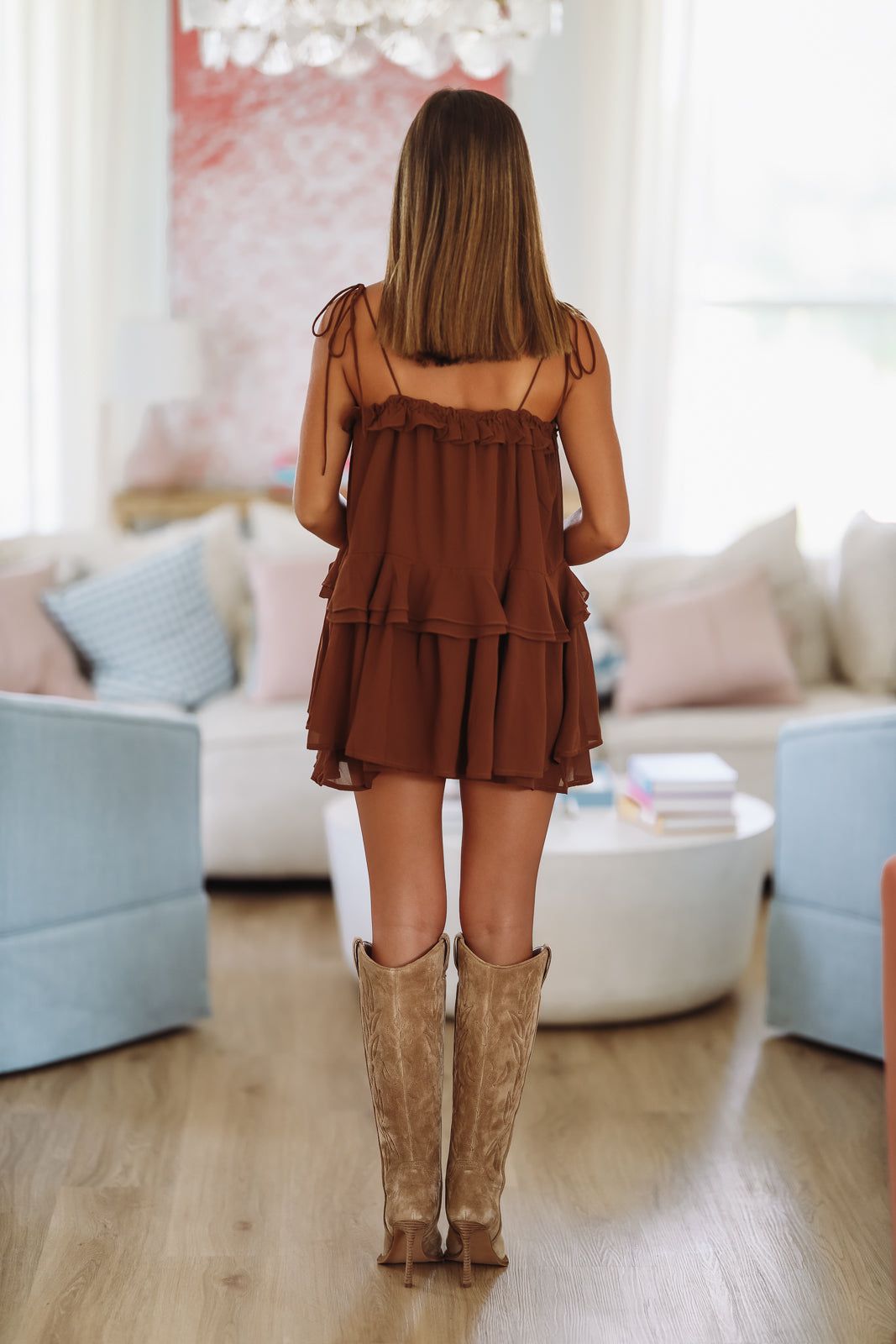 Chocolate Latte Mini Romper Dress - Brown-Hazel & Olive SM/3184-XSmall-