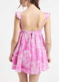 HAZEL & OLIVE SM/D20431V Flawless in Print Mini Dress - Pink and Cream