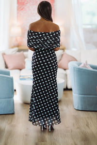 Harlow Midi Dress - Black and White-HAZEL & OLIVE SM/D20837A-Small-