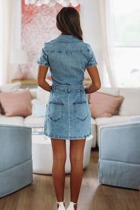 Heading South Denim Mini Dress - Denim-HAZEL & OLIVE SM/D20881A-Small-
