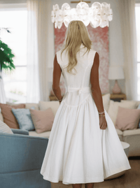 Hazel & Olive SM/D21093B Tennessee Sunsets Maxi Dress - White Denim