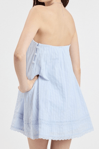 Hazel & Olive SM/D21096A Twirl Me Mini Dress - Blue