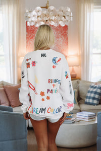 Somebody Loves You Crewneck By Mayfair Group - White-HAZEL & OLIVE-XS-