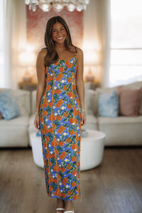 Hazel & Olive ST4068D16 Amalfi Grove Maxi Dress - Orange