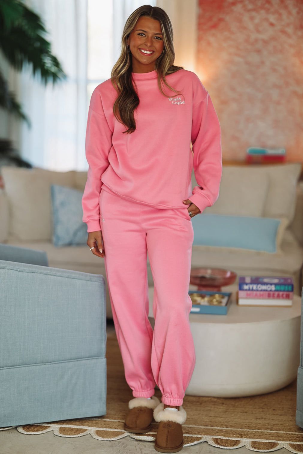 Stupid Cupid Sweatshirt - Pink-HAZEL & OLIVE-Small-