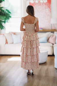 Summer Skies Floral Maxi - Ivory and Orange-HAZEL & OLIVE-Small-