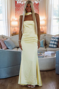 East End Elegance Maxi Dress - Yellow-Hazel & Olive T2012P-Small-