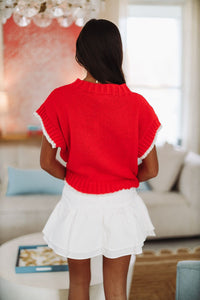 Take My Heart Crop Sweater - Red-HAZEL & OLIVE-Small-