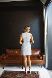 Taking the High Road Mini Dress - Silver-HAZEL & OLIVE-Small-