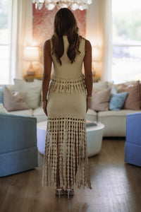 Hazel & Olive TI058 Enchante Fringe Top - Beige