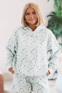 Tiny Flowers Hoodie - Mint-HAZEL & OLIVE PST1391/1-Small-
