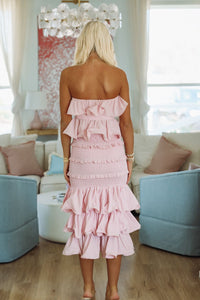 Tranquil Ruffle Top and Maxi Skirt Set - Mauve-HAZEL & OLIVE MST8098-Small-