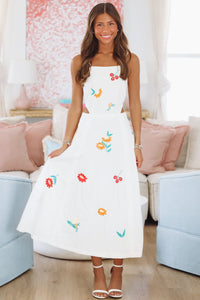 Tulip Tango Midi Dress - White-HAZEL & OLIVE MD4900-Small-