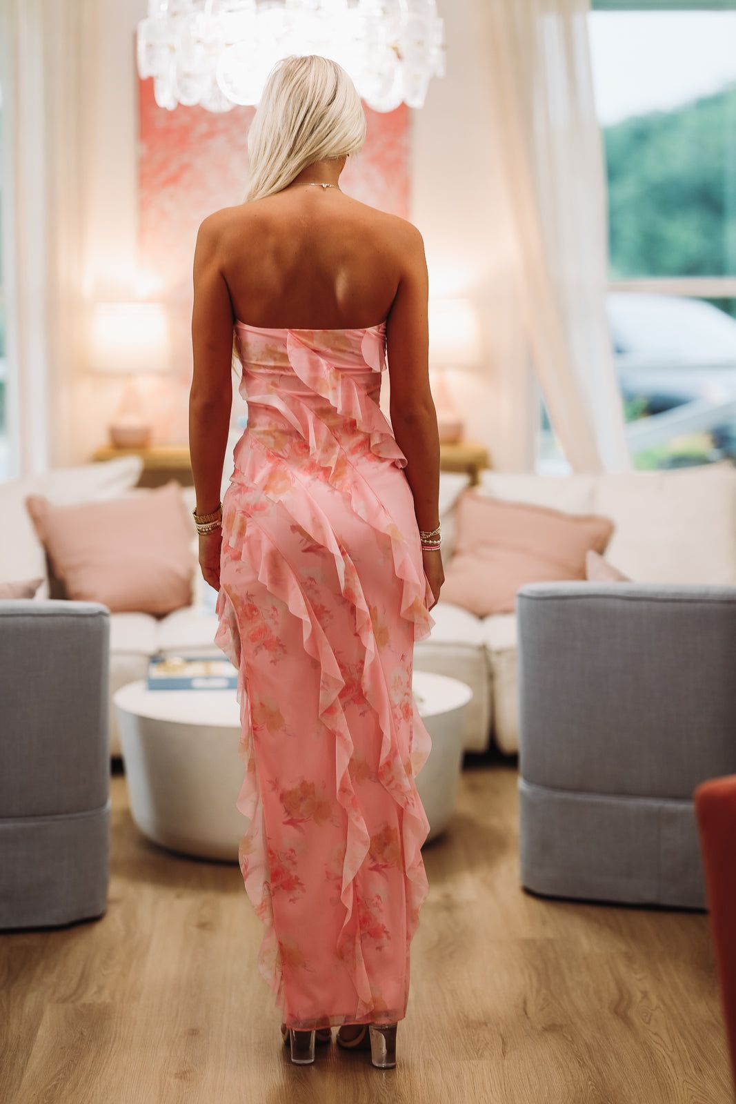 Queen of Elegance Maxi Dress - Pink-HAZEL & OLIVE VID51185/1-Small-