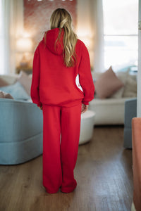 Hazel & Olive W500DPRD/1 Heartfelt Sweatpants by Happy Camper - Red